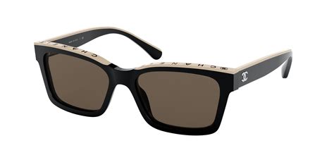 CHANEL Square Sunglasses CH5417 Black/Beige .